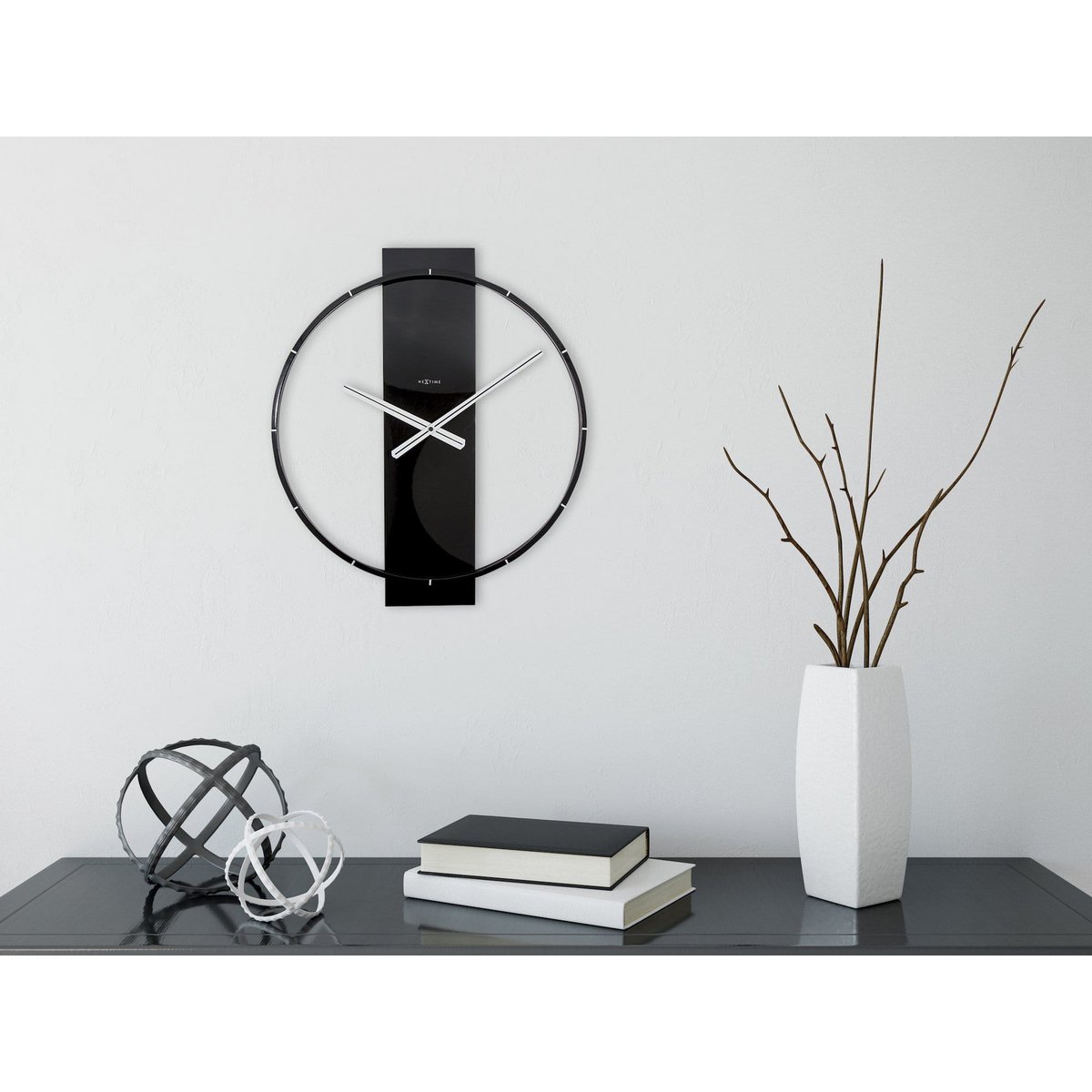 Wall clock - 50.8 x 58.2 x 4.3 cm - Wood/Steel