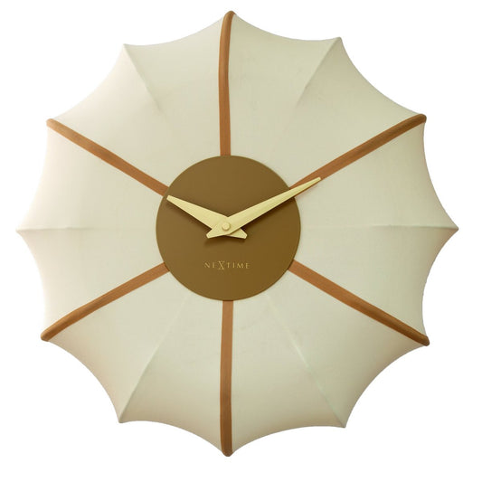 Väggklocka 50cm-Tyst-Tyg/Metall-NeXtime 'Ultimo'