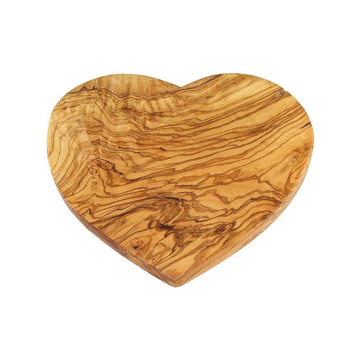 Heart-shaped breakfast board, small olive wood