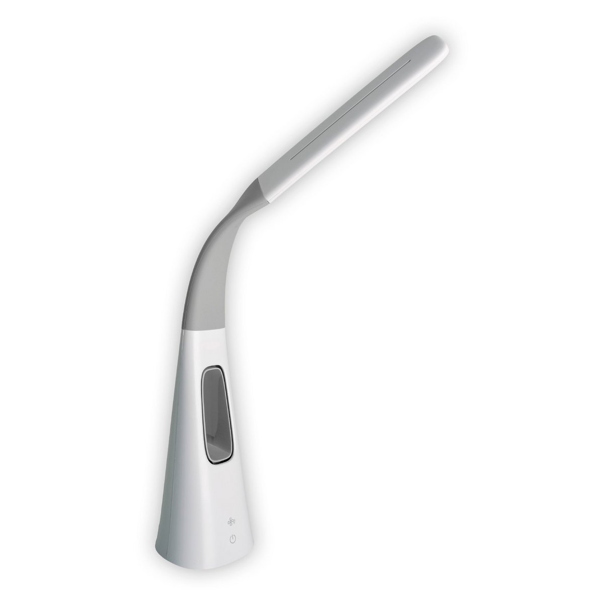 LED table light "Ventu" with fan, with touch, dimmable, made of white plastic, firmly built-in LEDs, 40 cm high