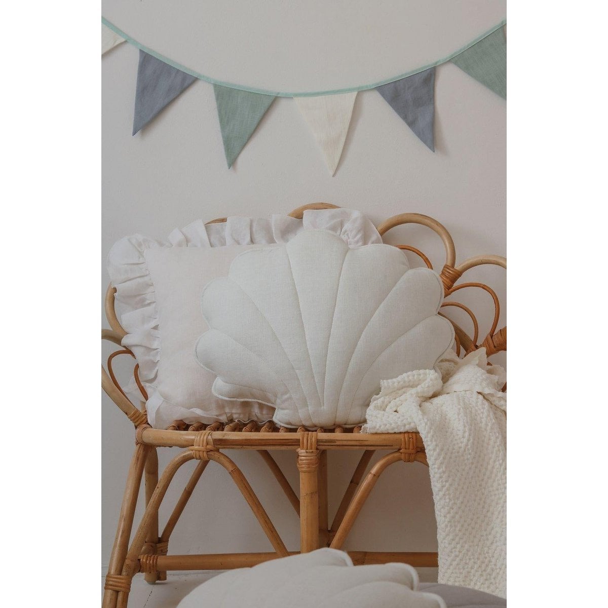 “White” Linen Shell Pillow