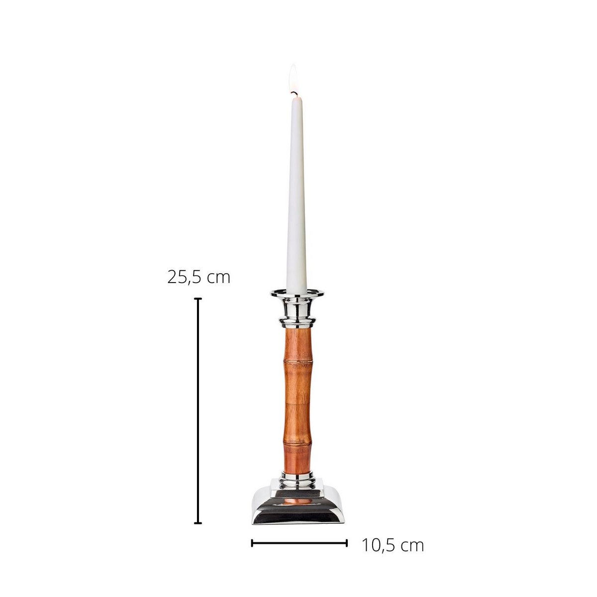 Candlestick Holm Bamboo H 24 cm