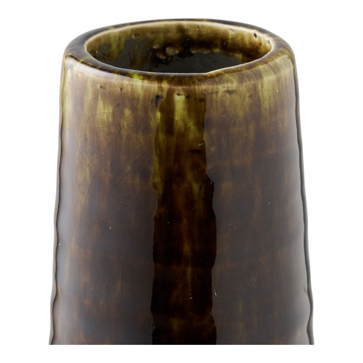 Vase, ceramic, brown, ø11x39 cm