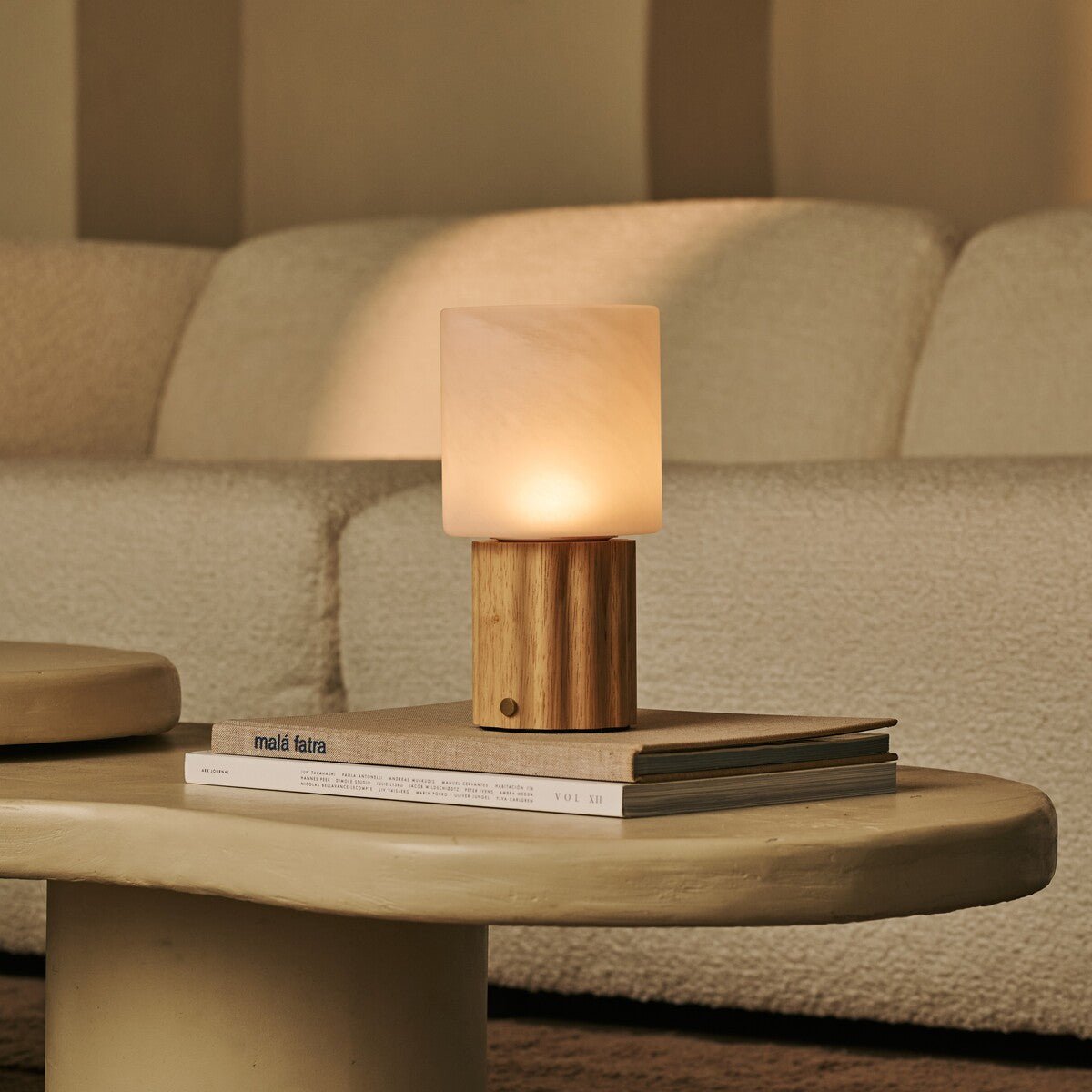 Frank Light Brown Rechargeable Table Lamp