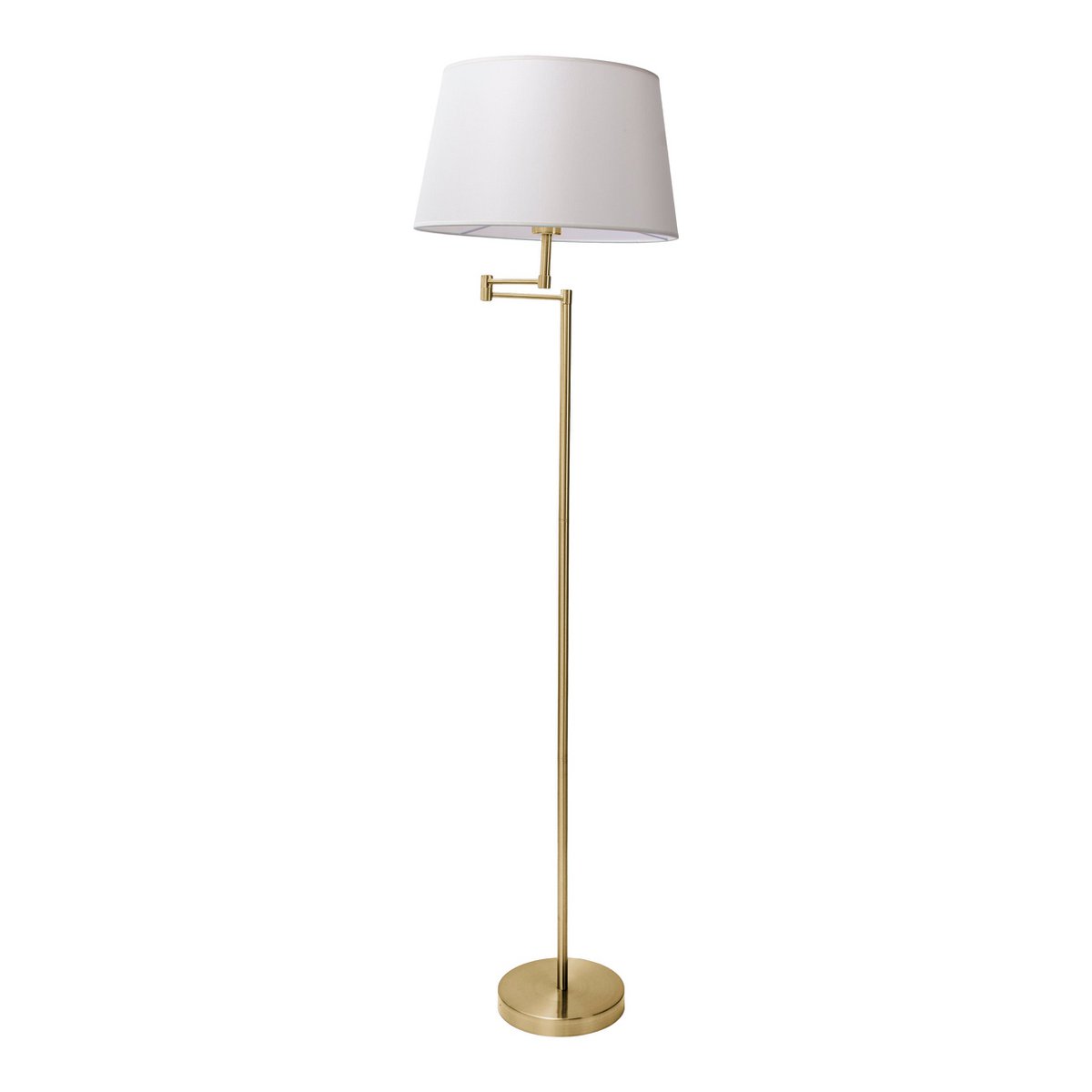 Golvlampa "Bologna" höjd 158 cm av metall i matt mässing, Beier Textalspreul, E27