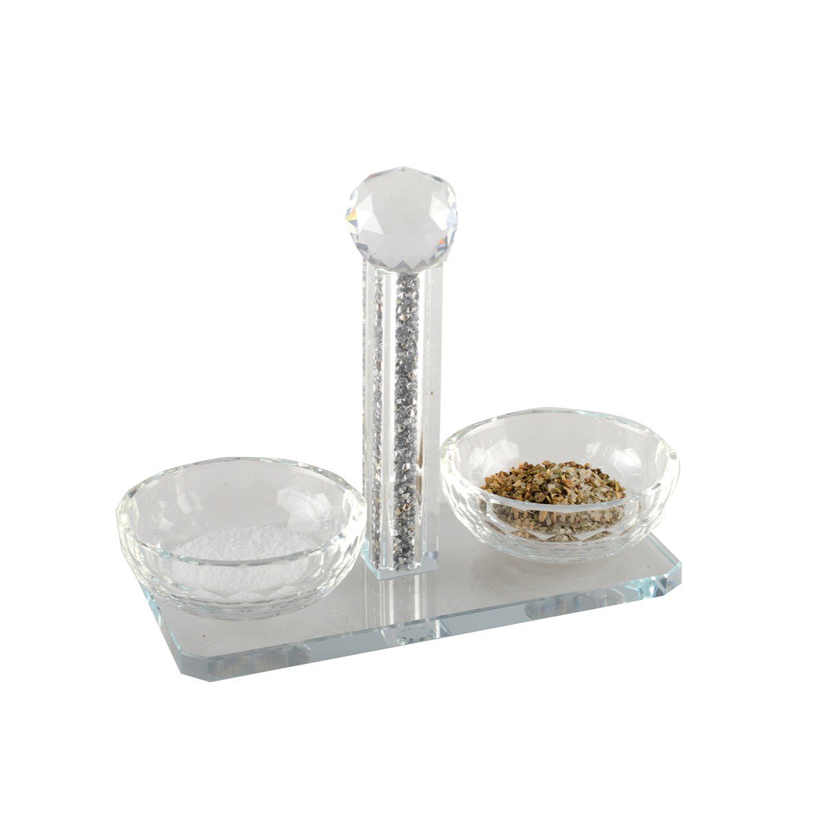 Salt and double crystal pepper