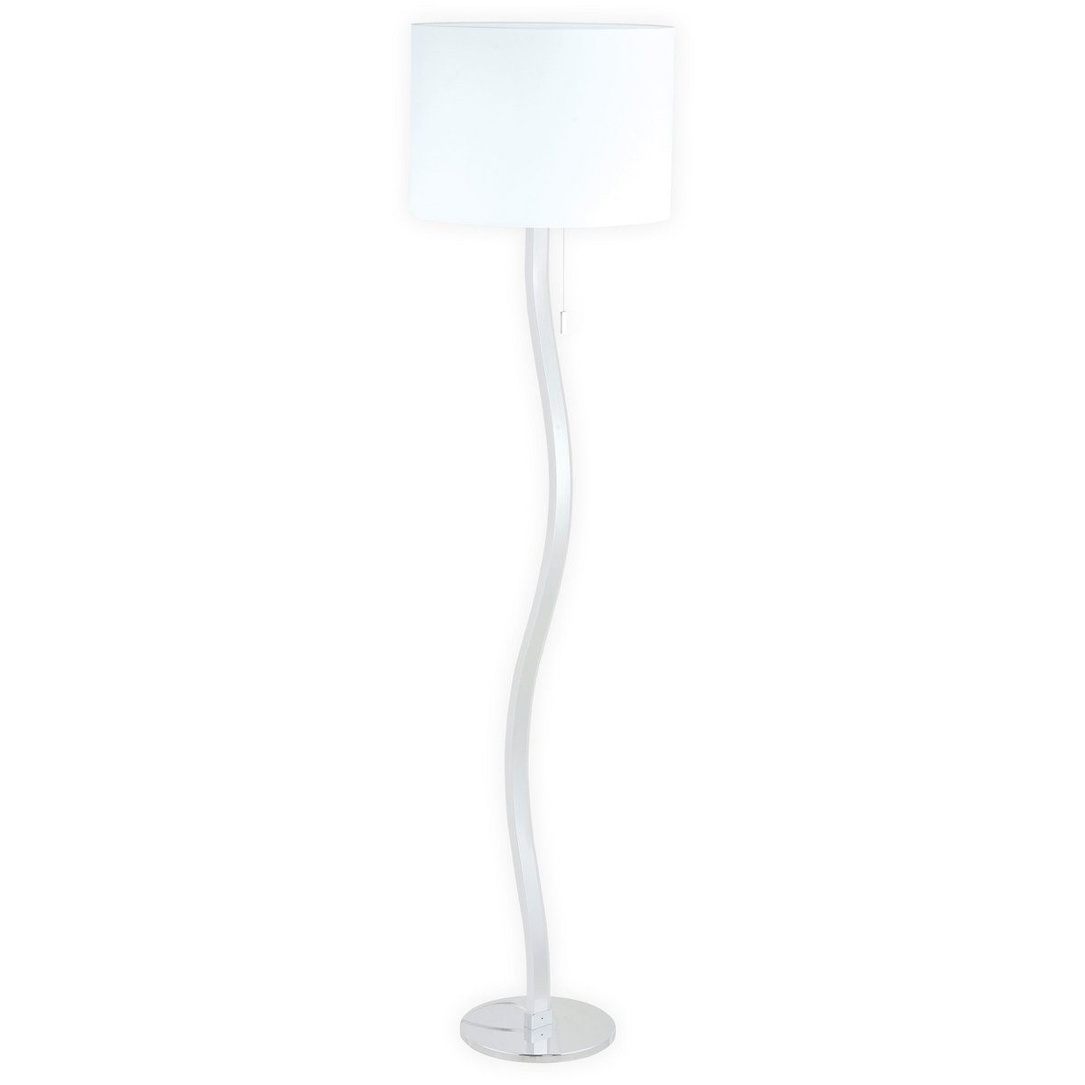LED-golvlampa "AURELIA" i metall och plast i vitt med fasta LED-lampor, 163 cm hög, belysning för vardagsrum, matsal eller kontor