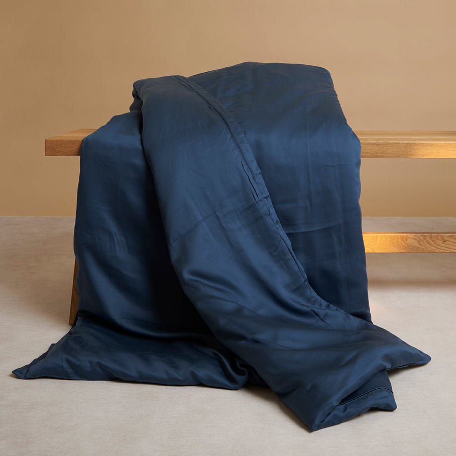 Barn - TENCEL™ Satin Påslakan Mörkblå
