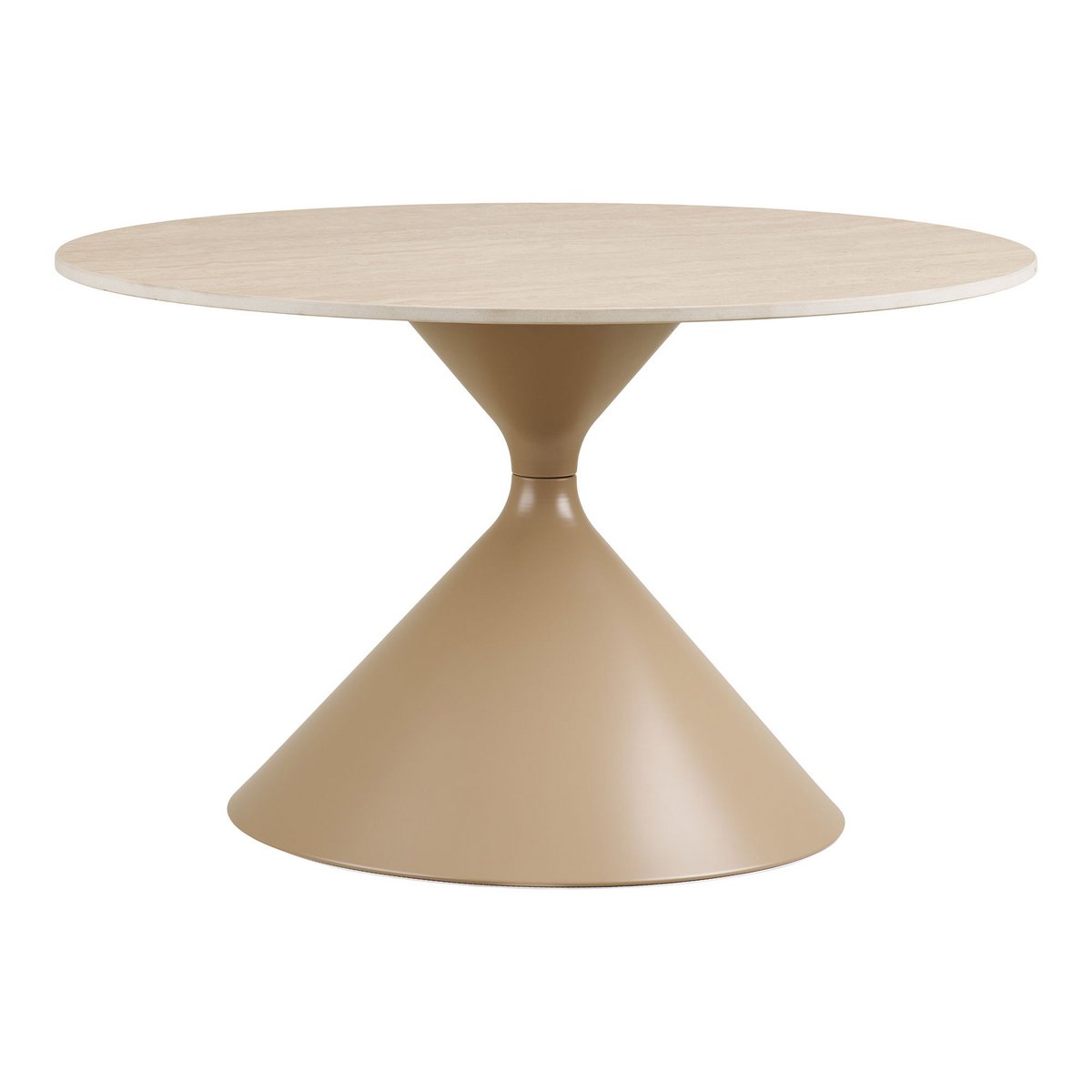 Annecy Coffee table, ceramic table top/steel, travertine/sand, ø70x41 cm