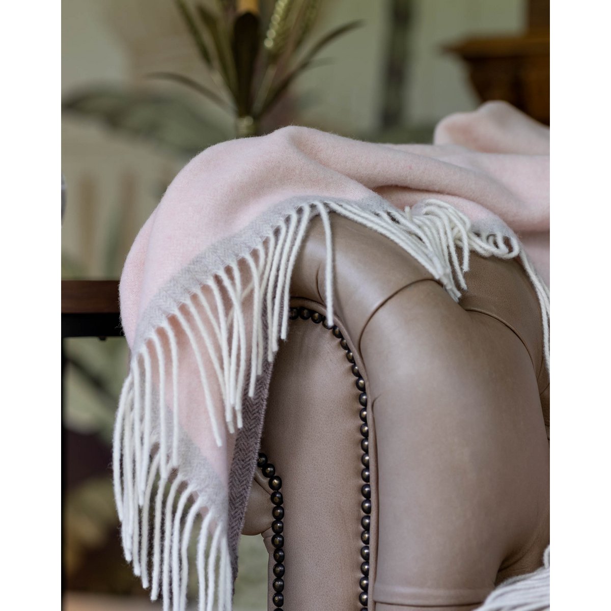 Merino/cashmere Throw Blanket MILANO Rosa Orlo