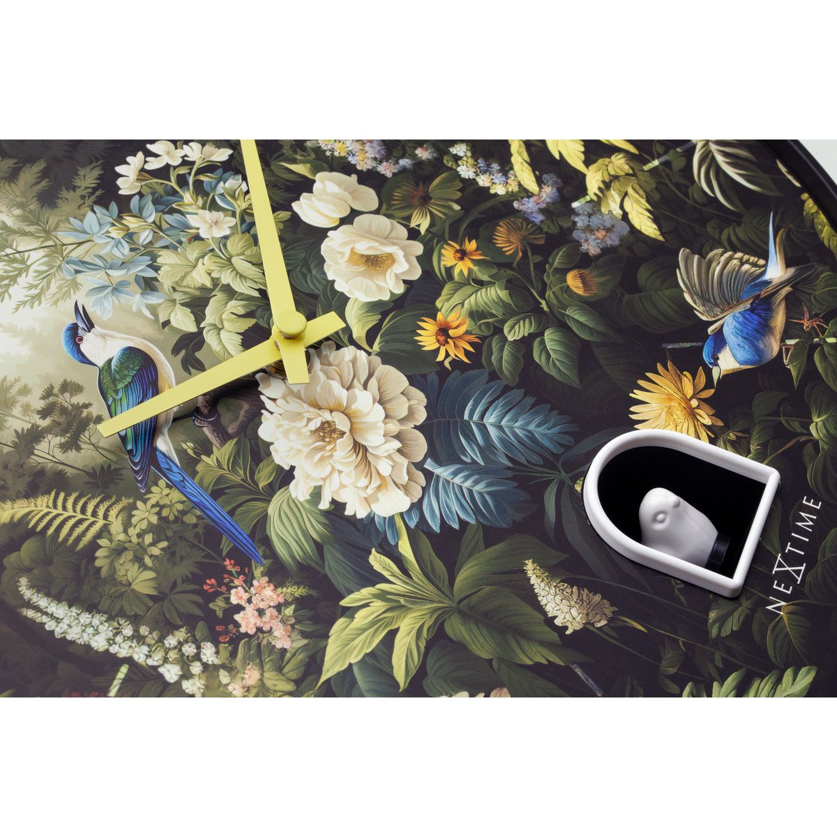 Wall clock 30cmØ - Plastic - Black - Cuckoo - NeXtime 'Vanity Cuckoo'