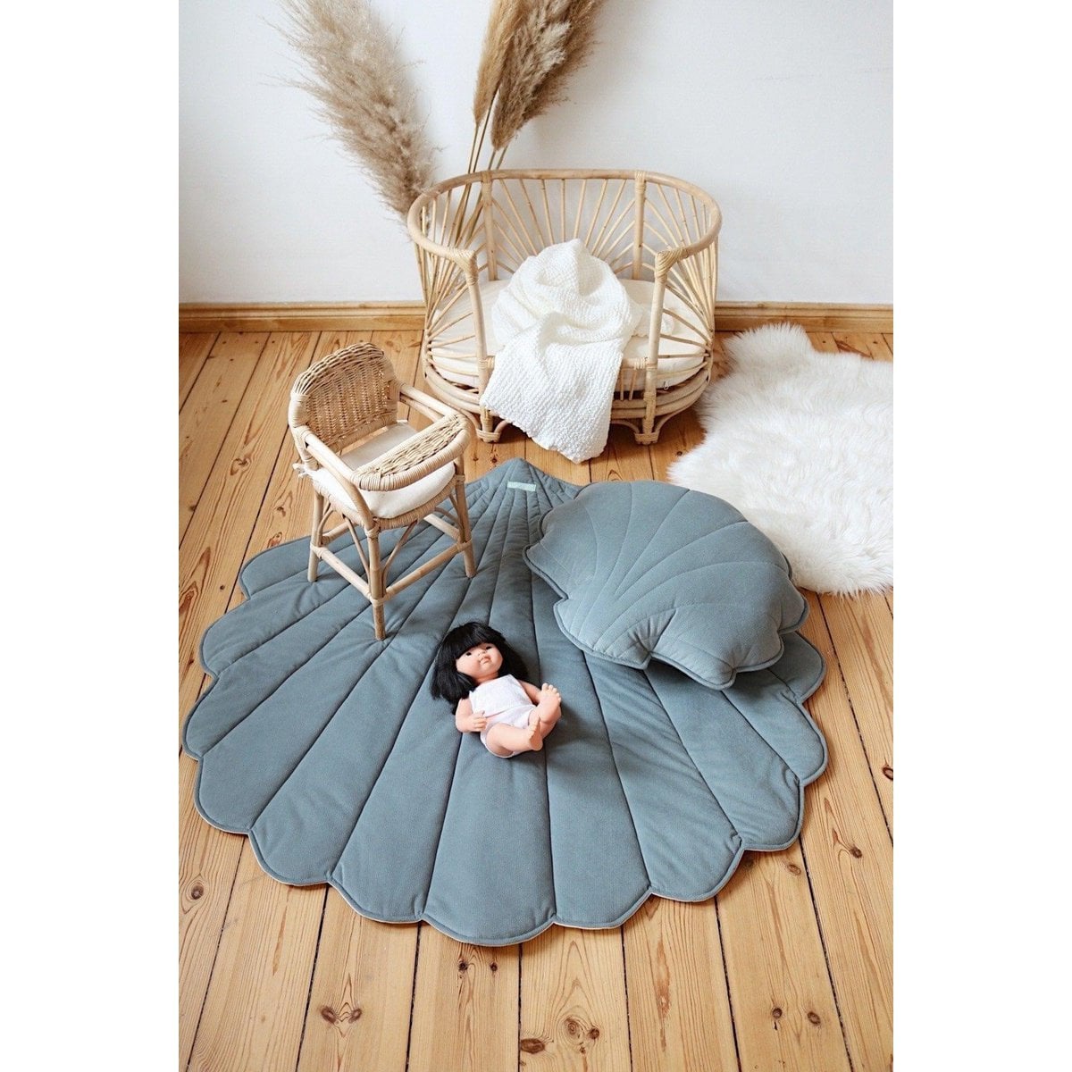 “Grey Mint” Velvet Shell Pillow