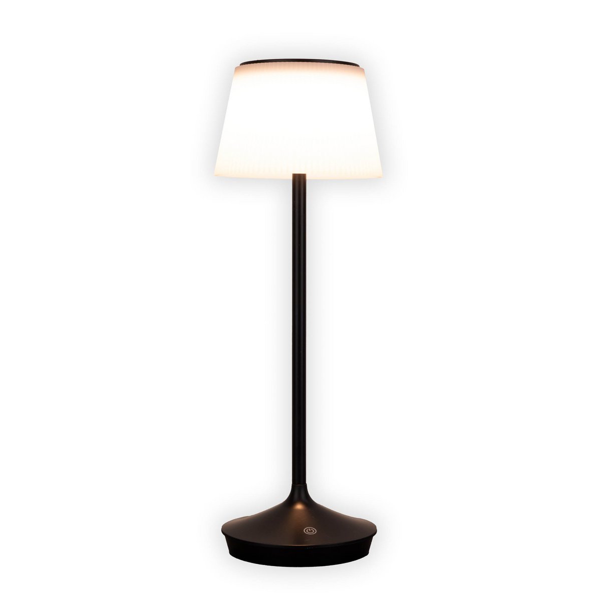 LED Leuchte "EMMI" für Außen und Innen, Tischlampe aus Metall und Kunststoff , mit fest verbauten LEDs, LED Tischlampe für Balkon, Terrasse, Garten, Wohnzimmer, Wintergarten, ca. 38 cm hoch