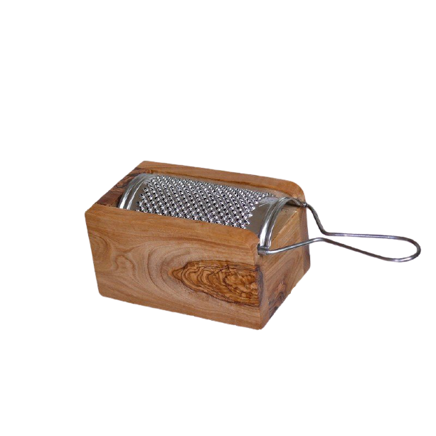 Small parmesan / cheese grater made of olive wood