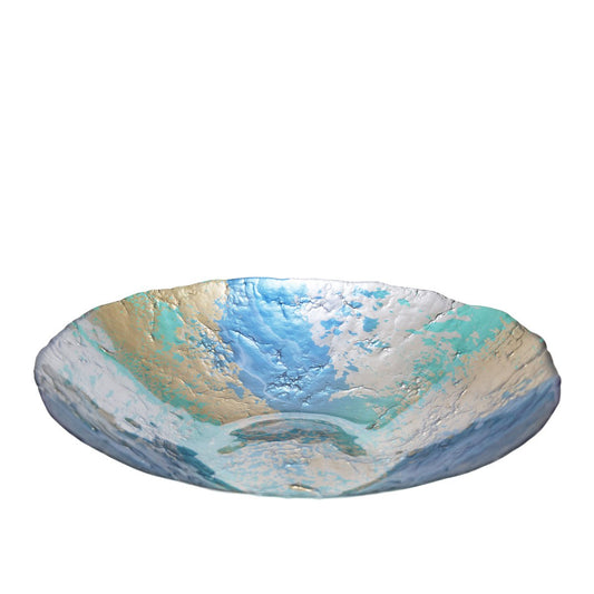 Turquoise and golden cut 32cm