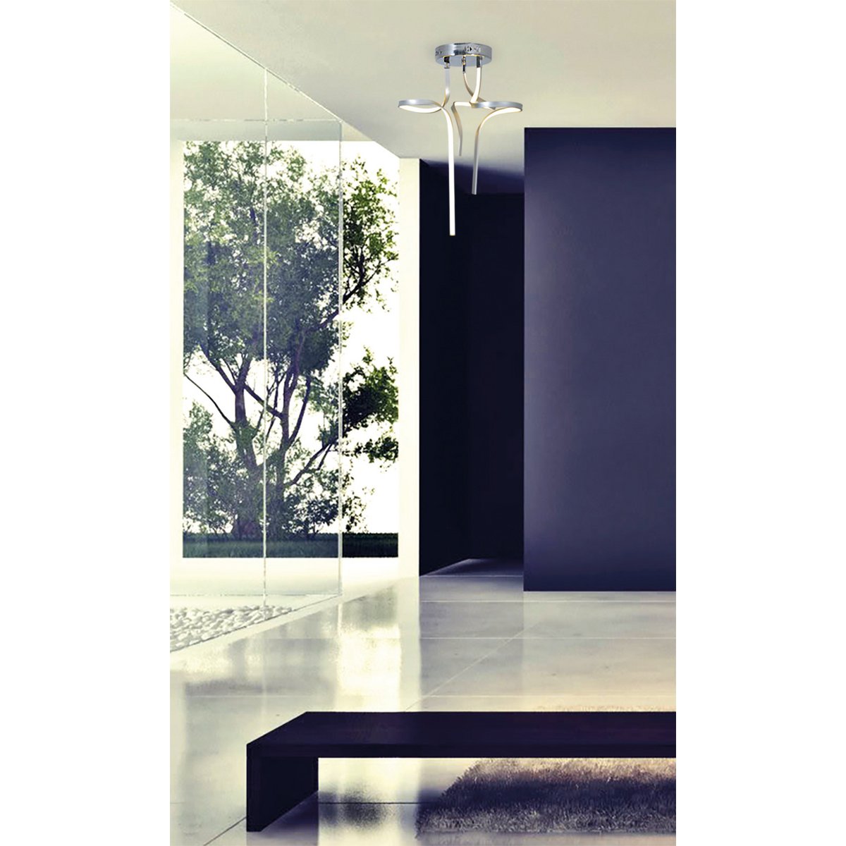 LED-taklampa "Loop Line"