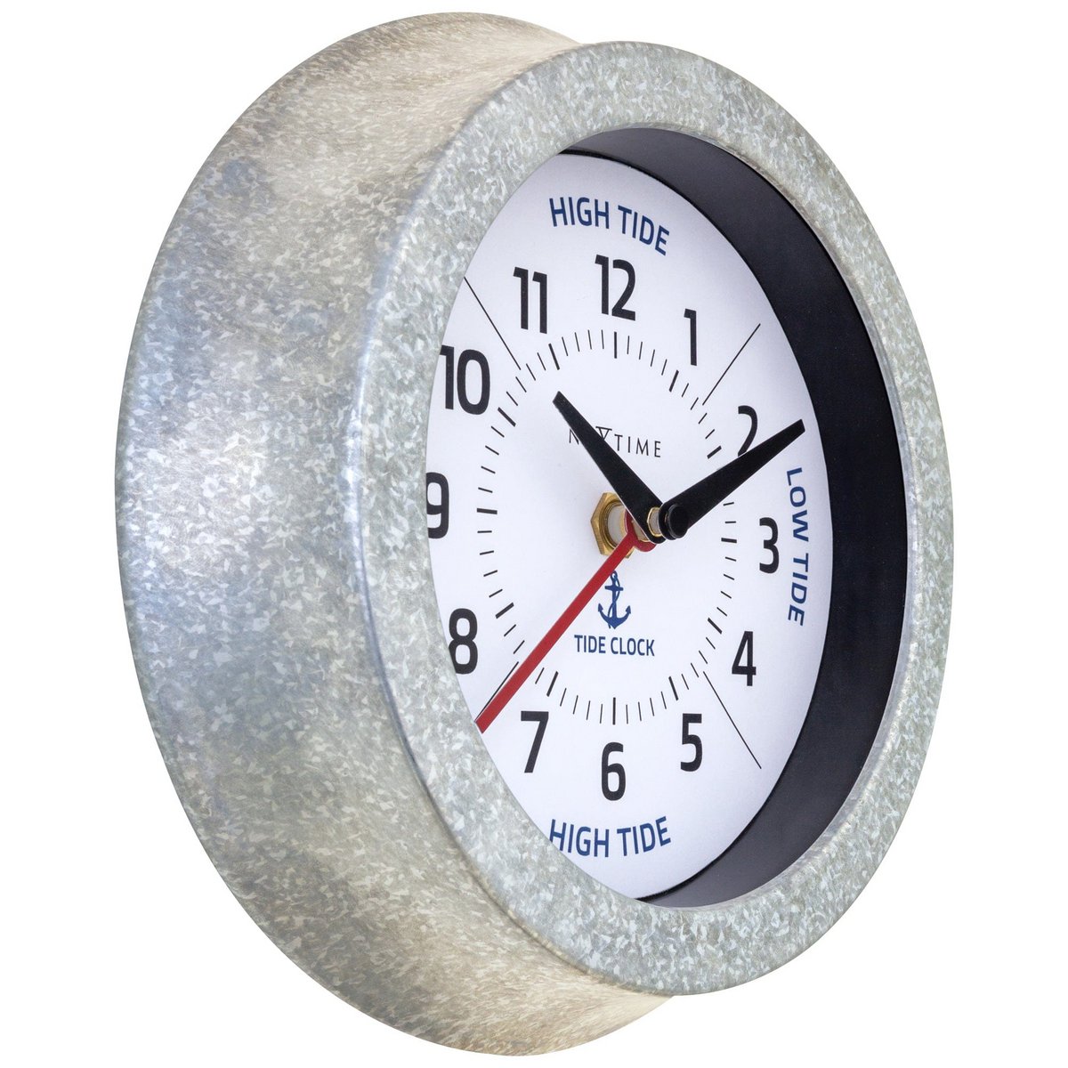 Wall Clock - with Tide Status - 22cm - Galvanized silver/ Tide