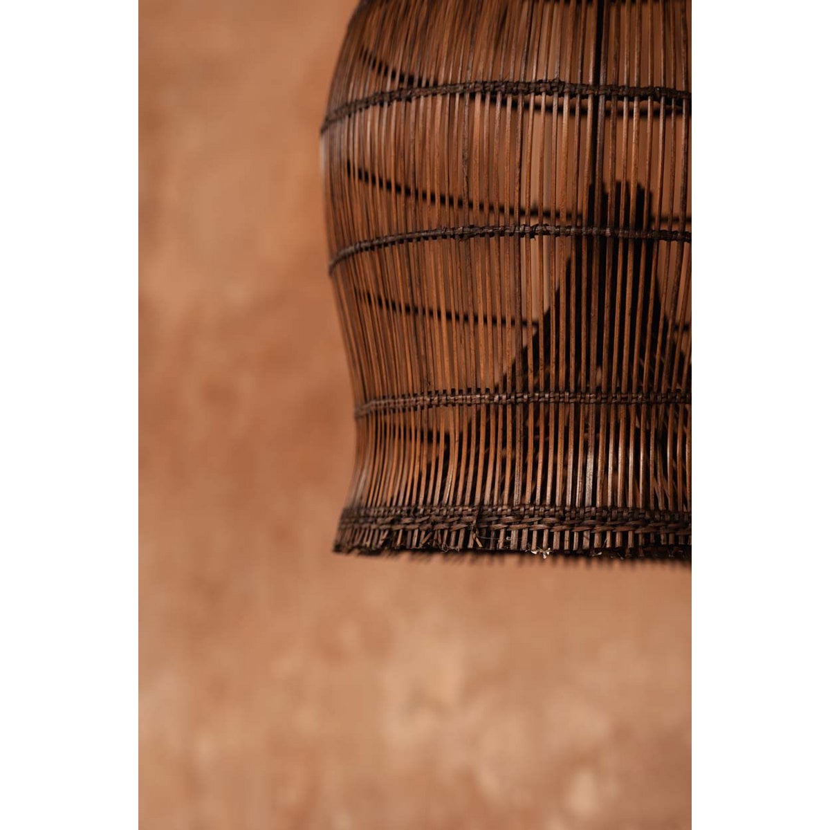 The Woven Bell Pendant - Dark Walnut - S