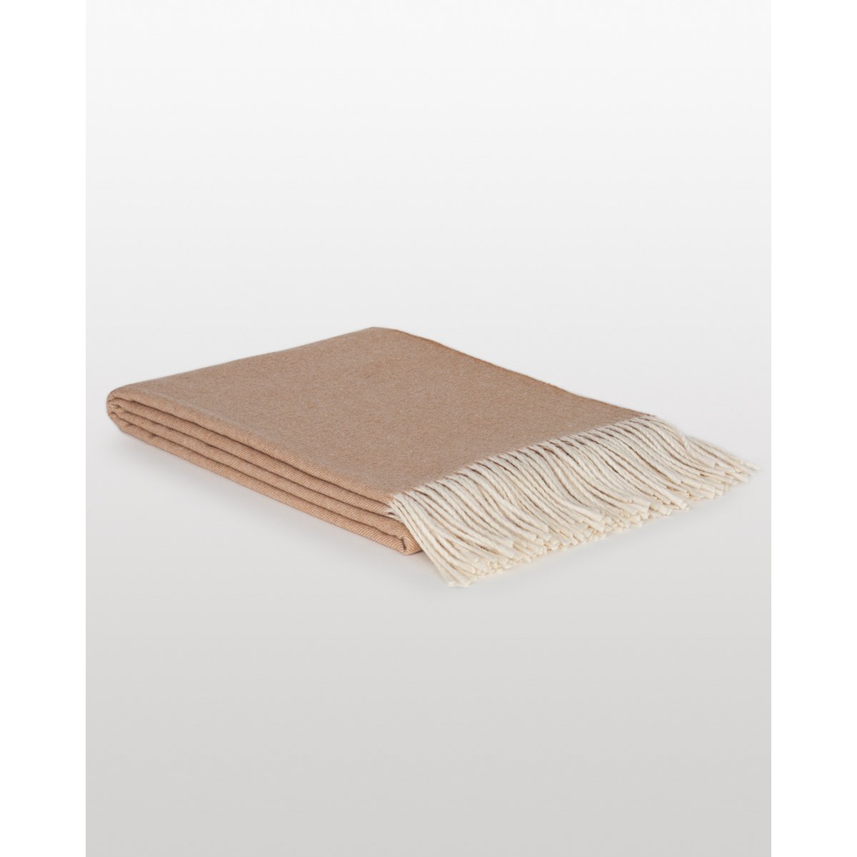 Merino/cashmere Throw Blanket TIBET beige