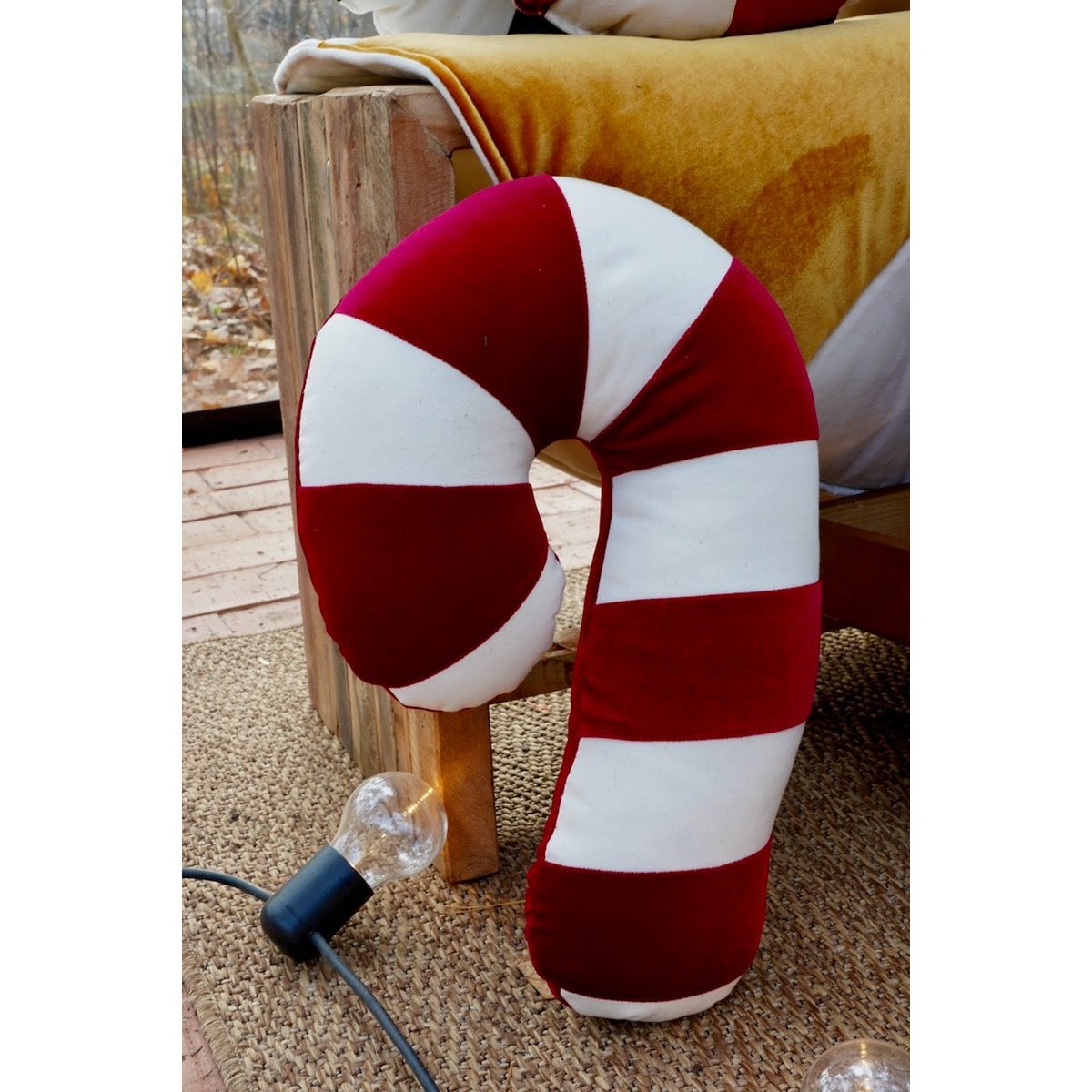 “Red Lollipop” christmas Patchwork Pillow, best gift for holidays