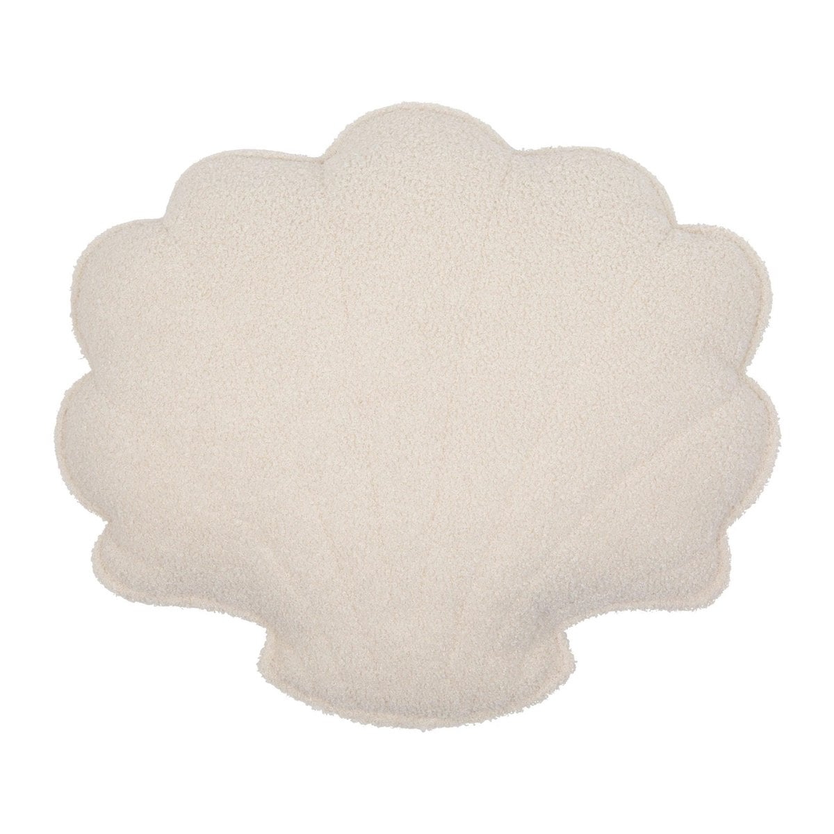 Fluffy Boucle shell pillow "white teddy"