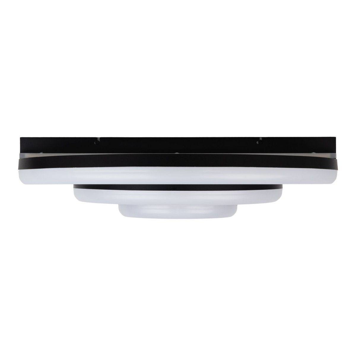LED CCT ceiling light "Circulo" made of black metal and sand-colored plastic Ø 60 cm