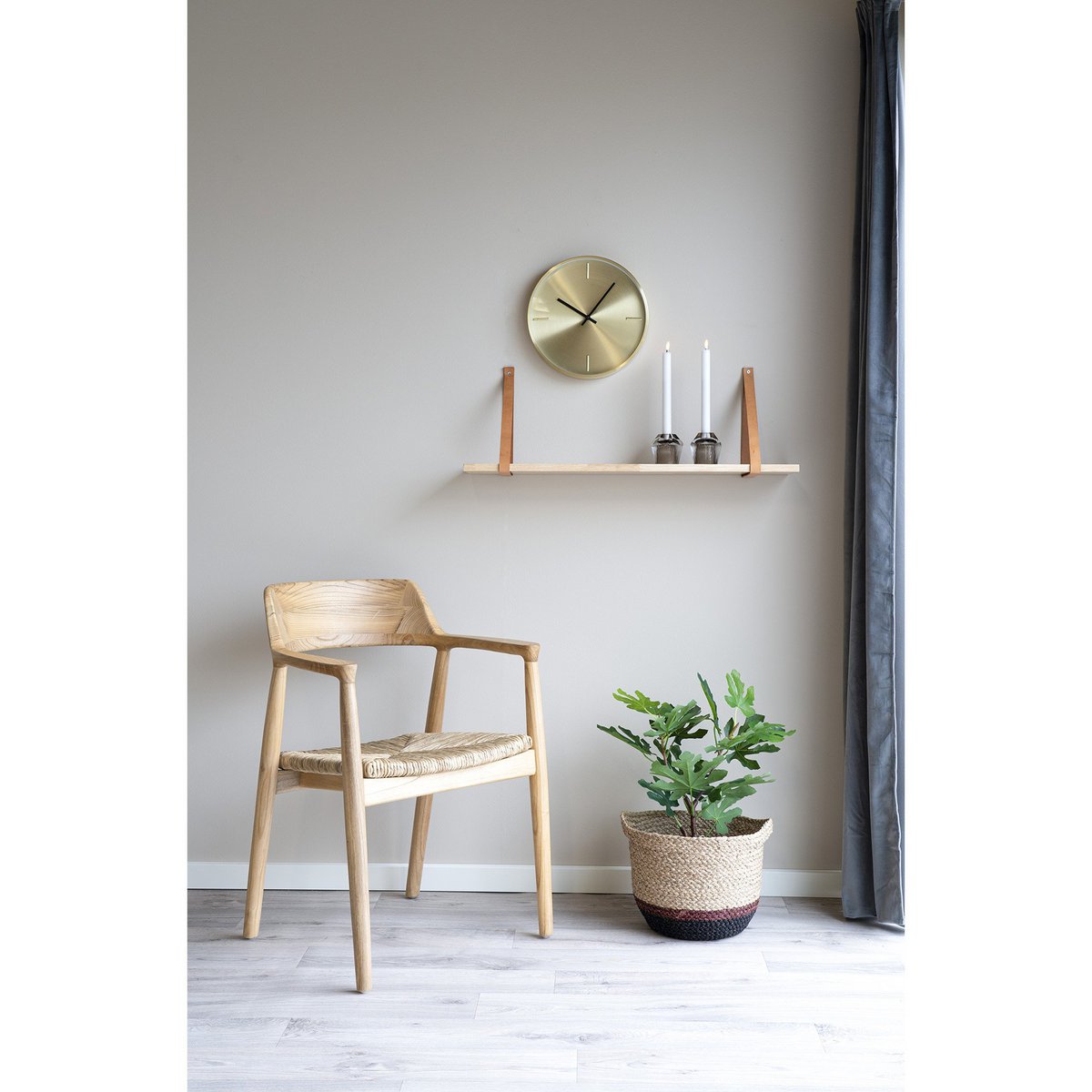 Istanbul Wall Clock - Wall Clock, aluminum, gold, silent movment, round, ø30