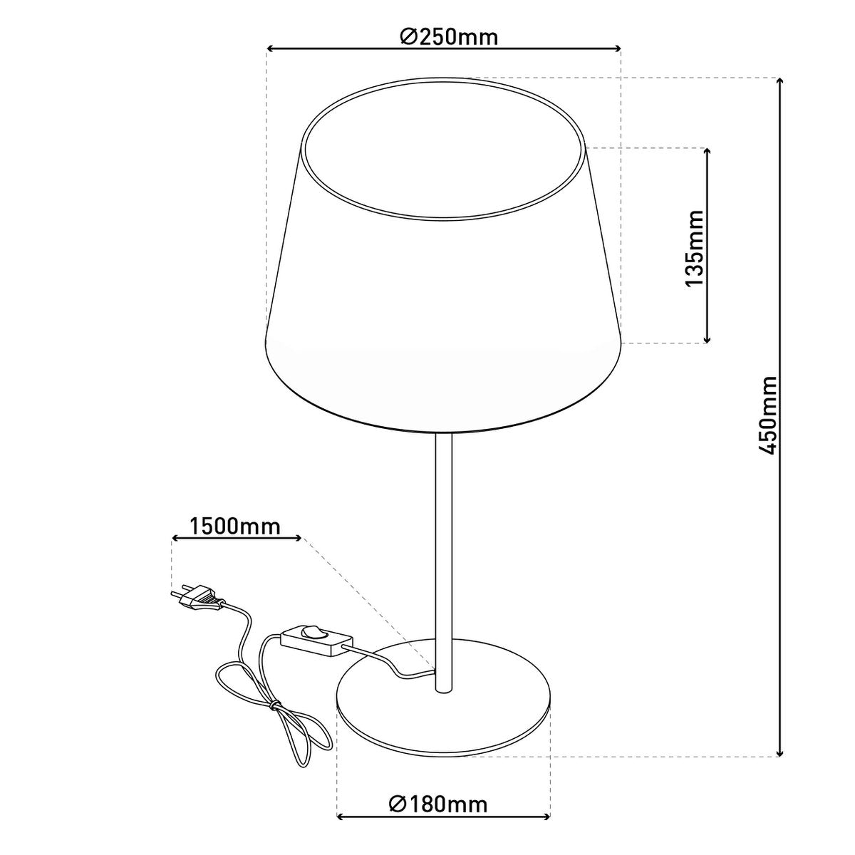 Table lamp "Bologna" H: 45cm beige/brass