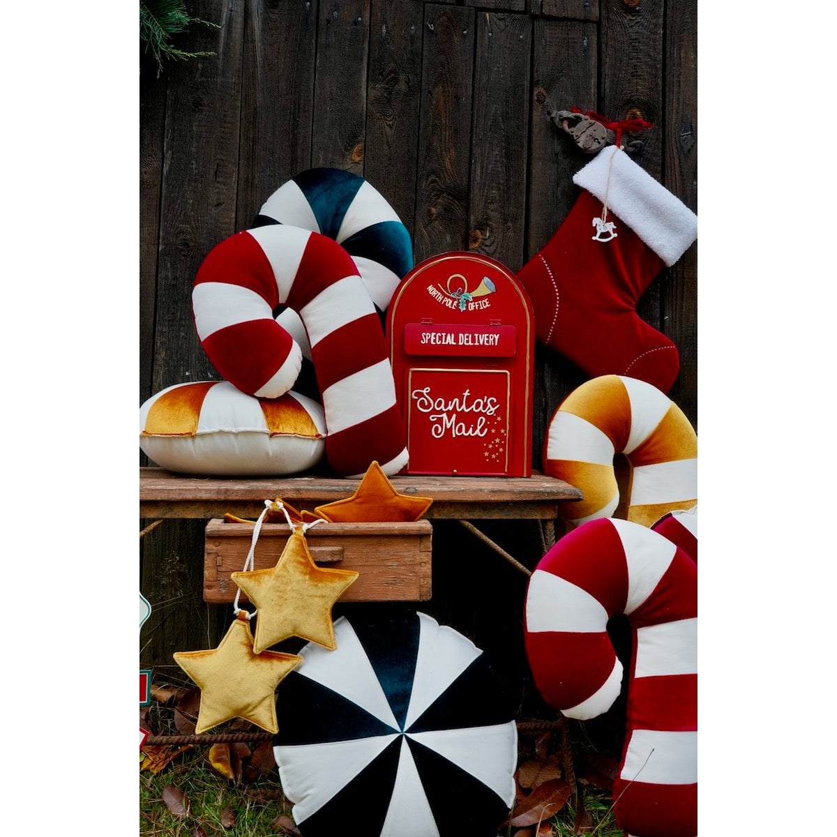 “Red Lollipop” christmas Patchwork Pillow, best gift for holidays