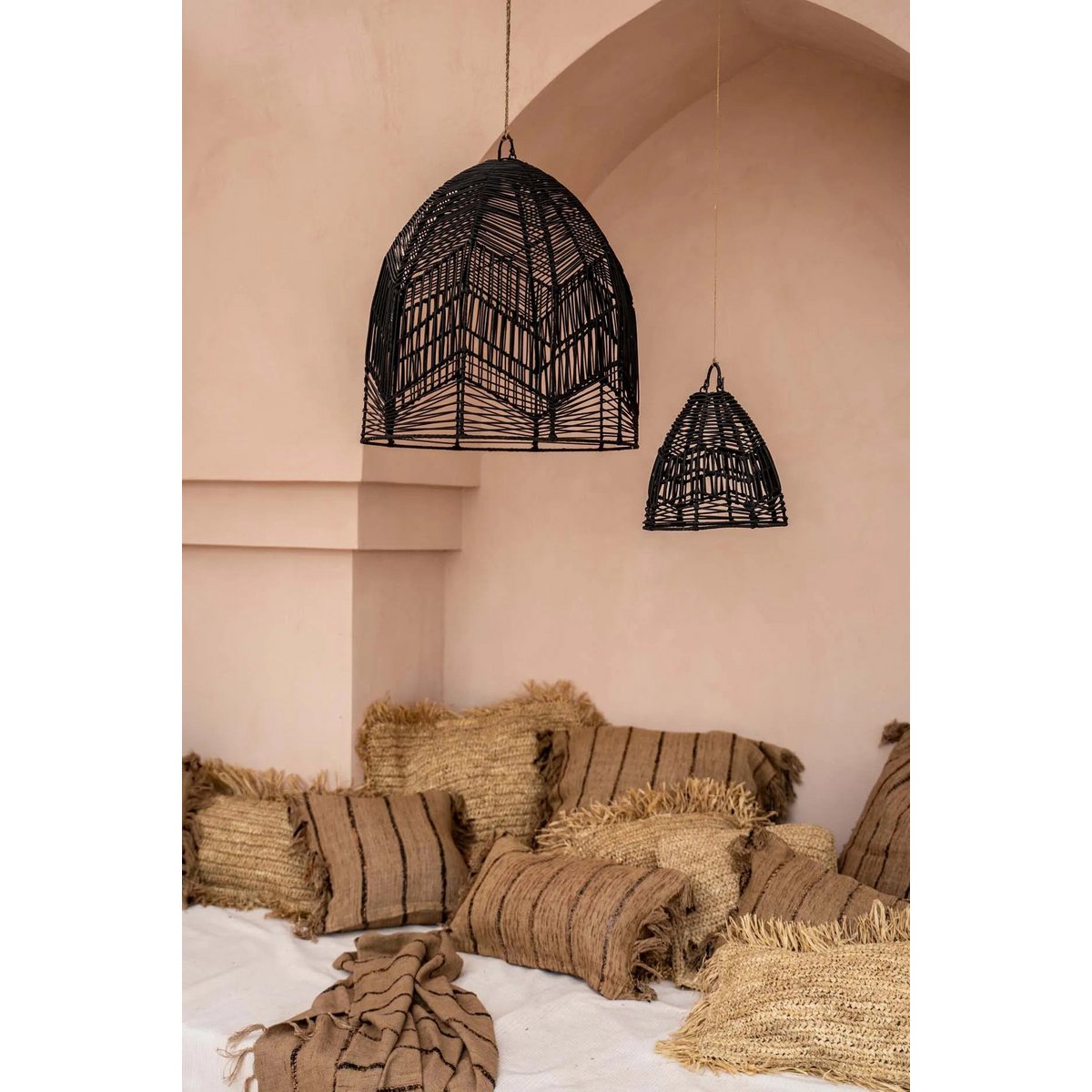 The Raffia Cushion Cover Square - Natural - 60x60