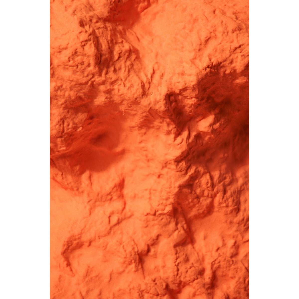 Ceramic vase w. look of rock, in trendy orange CHU32OR