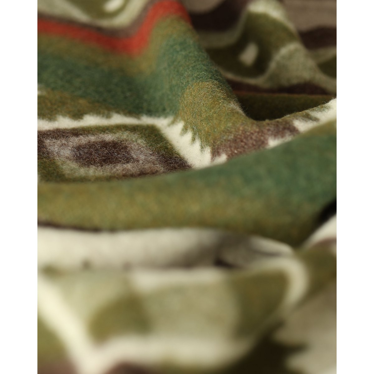 Wool bed Blanket TRIBE - single - green