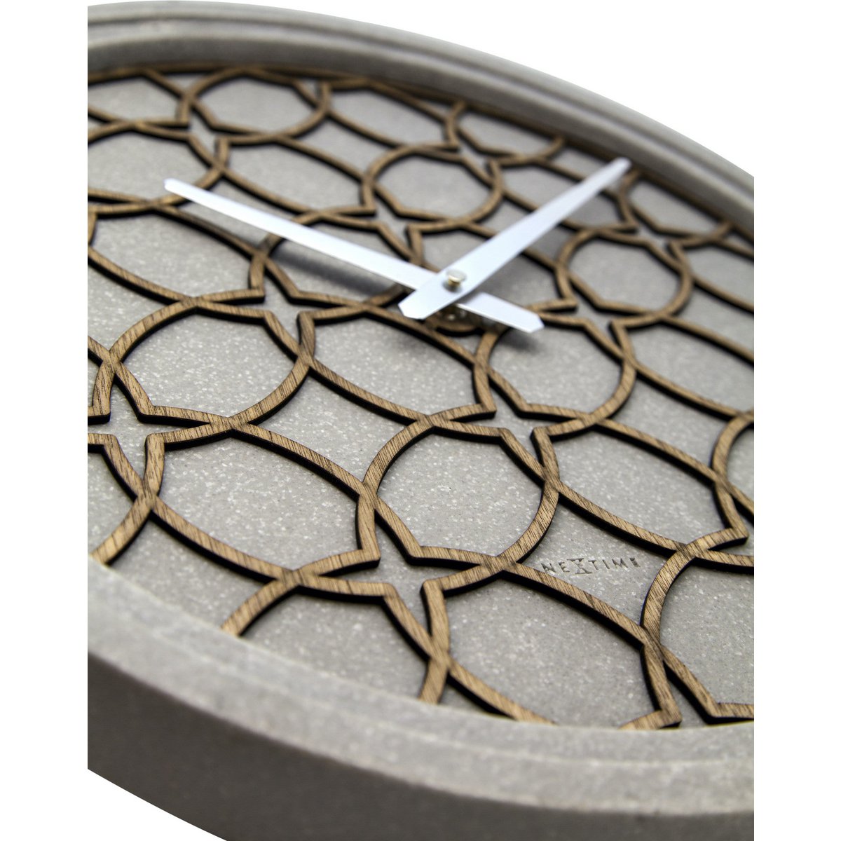 Wall Clock - 39.5 cm - Polyresin/Wood - 'Concreto love'