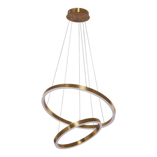 Taklampa Neo Koppar Guld | 2-ringar 40+60 cm