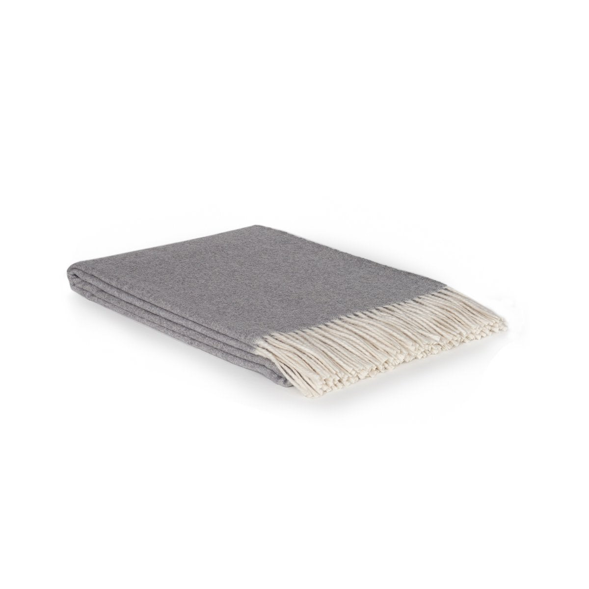 Merino/cashmere Throw Blanket TIBET grey