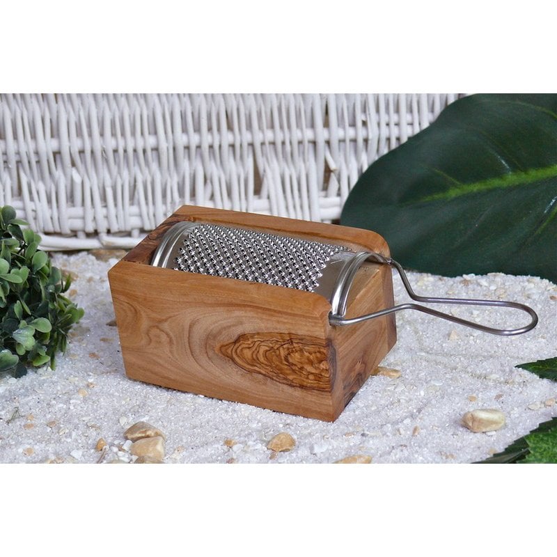 Small parmesan / cheese grater made of olive wood