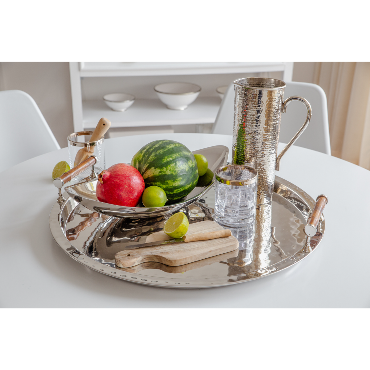 EDZARD bowl decorative bowl Halifax, high-grade steel mirror polished, length 55 cm
