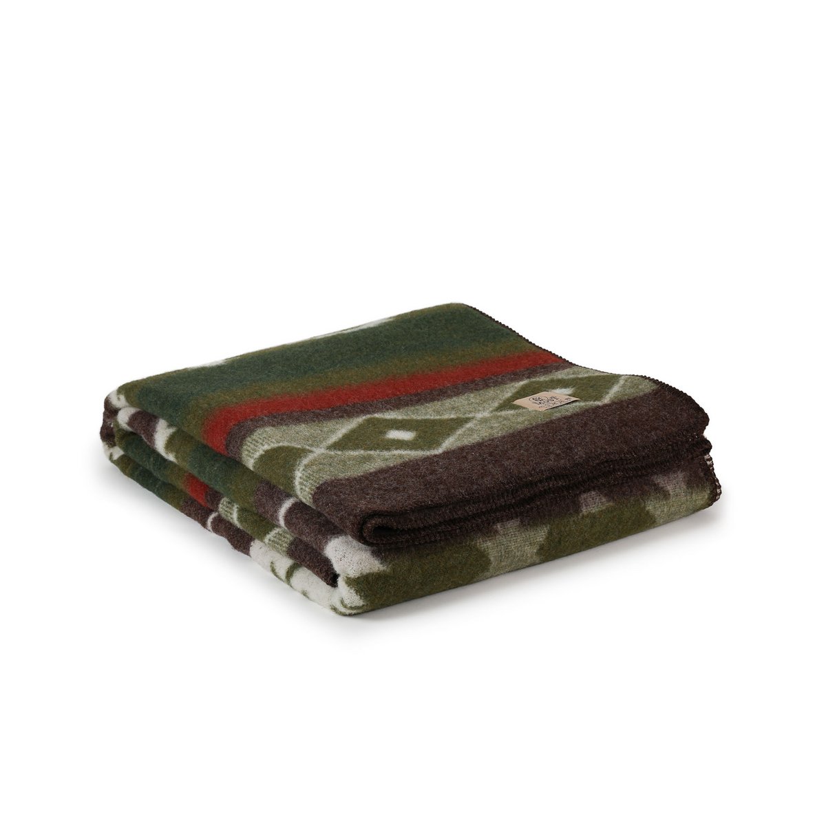 Wool bed Blanket TRIBE - double - green
