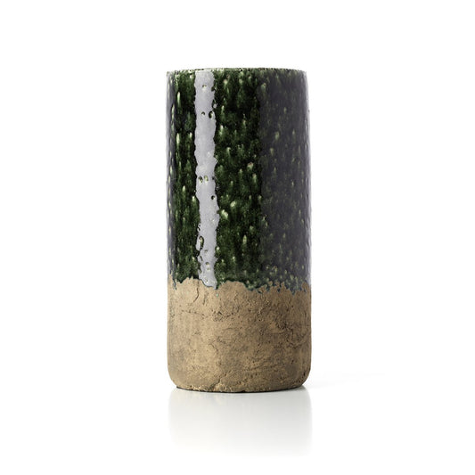 Moss Cylinder Vas - Betonggrön - L