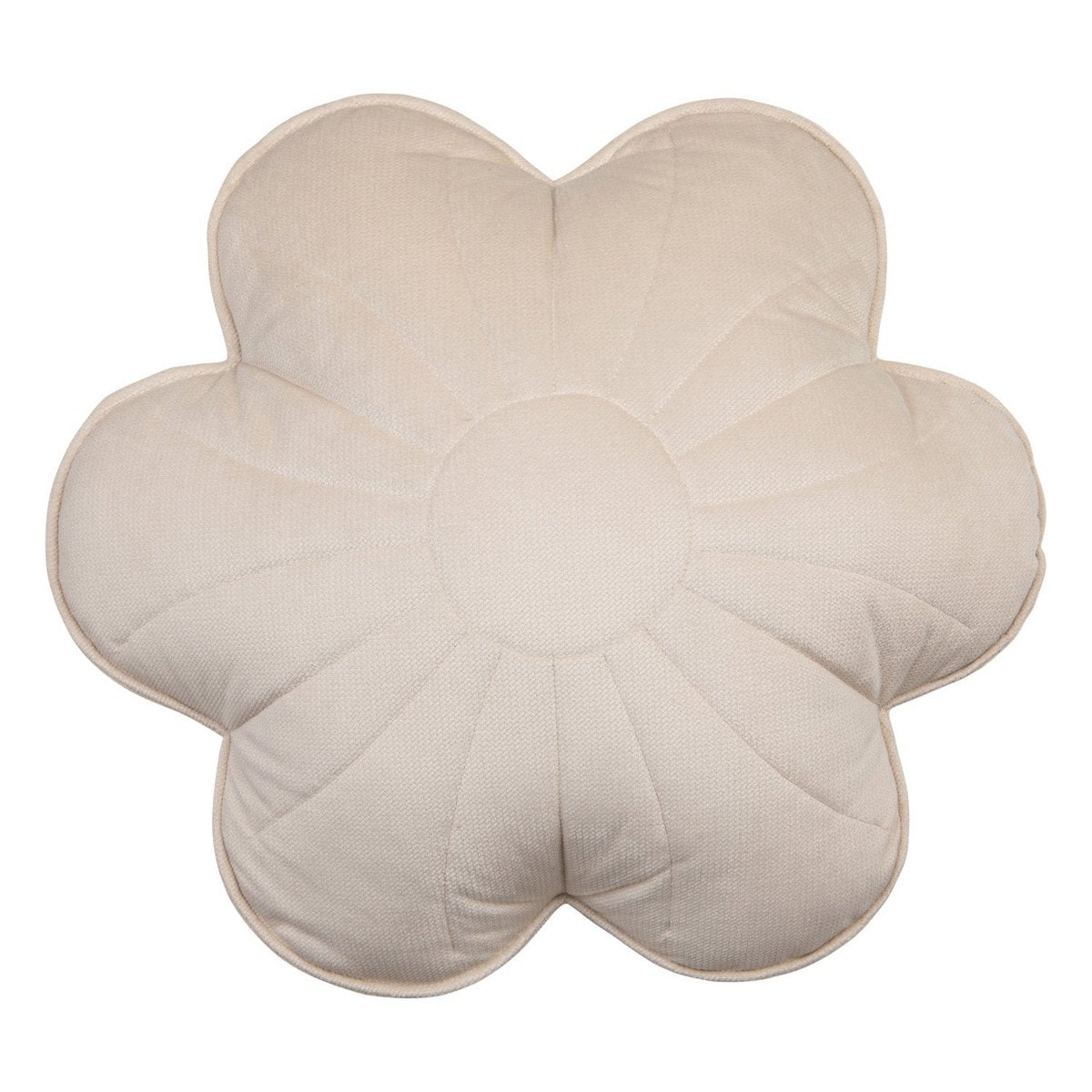 Velvet bloom pillow "Cream yucca"