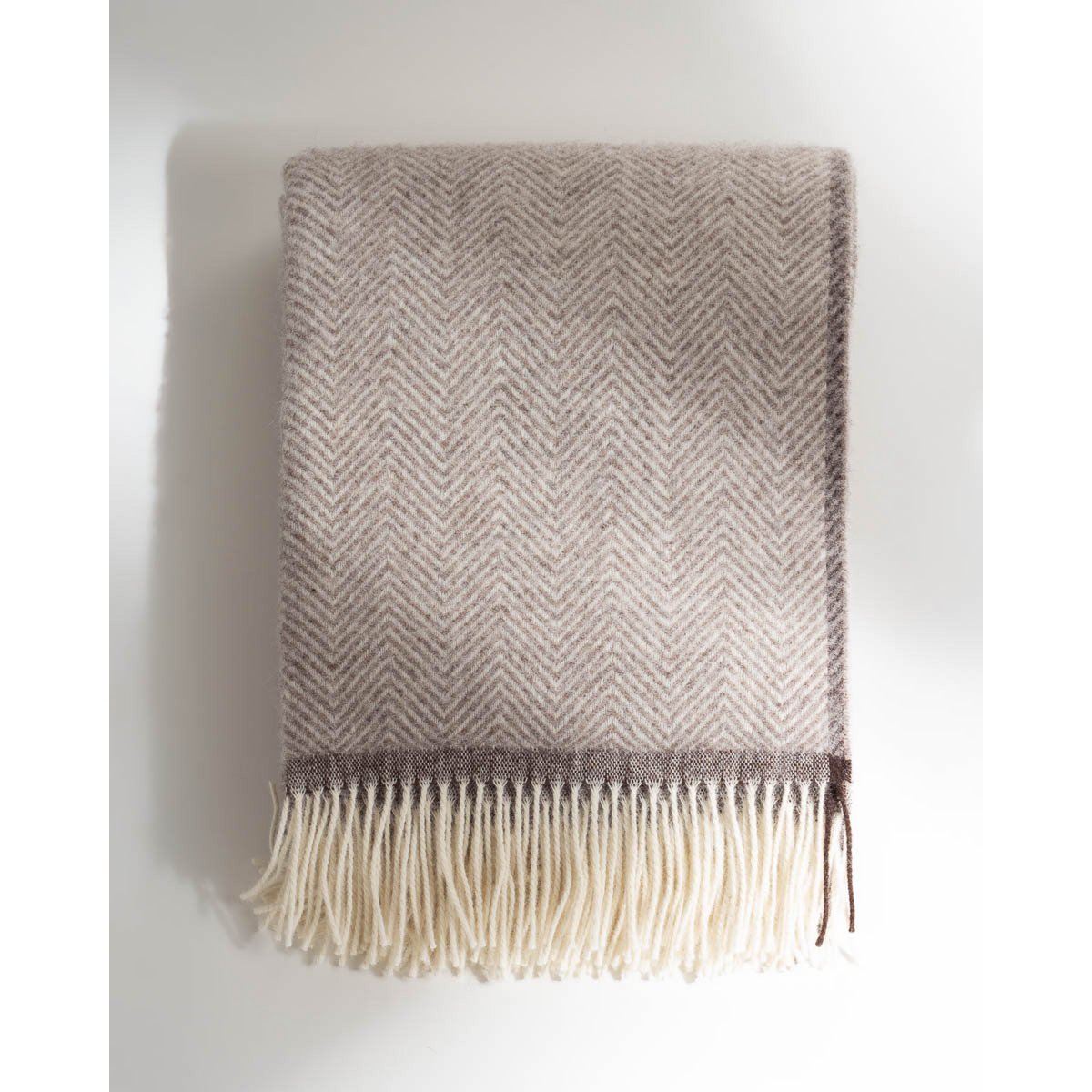 Wool Throw Blanket Denver beige
