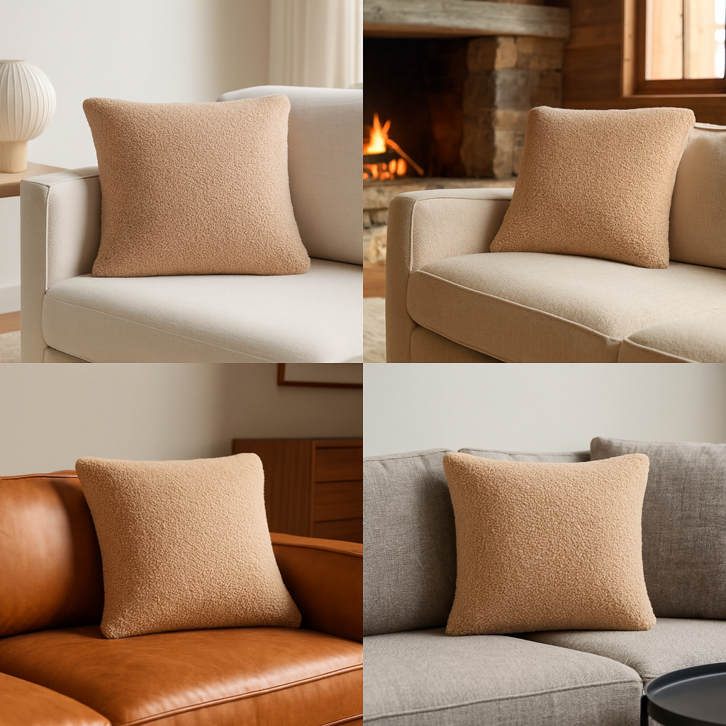 Decorative Cushion Teddy Beige 40x40 cm