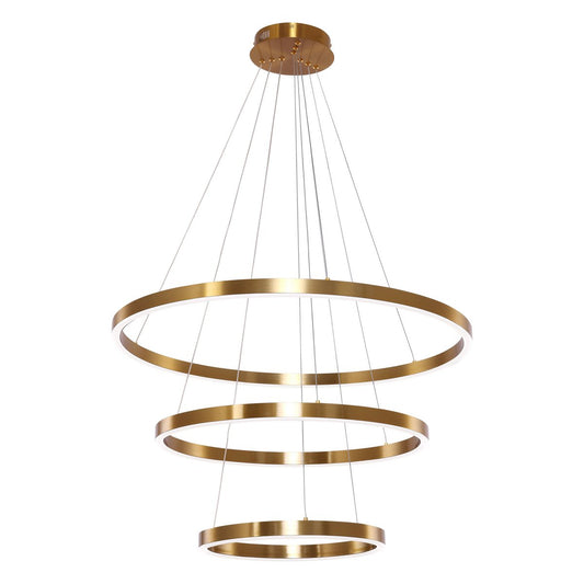 Taklampa Neo Kopparguld | 3 ringar 40+60+80 cm