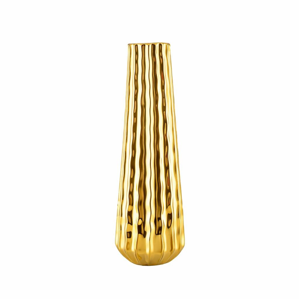 Lysande gyllene vas 10,5x10,5x35,5cm