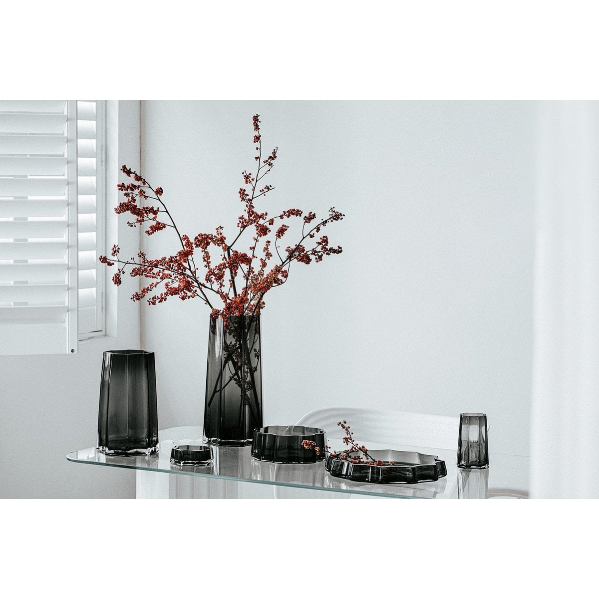 Modern-Classic Luxury vase, stylish design, LENOX 30 Gray
