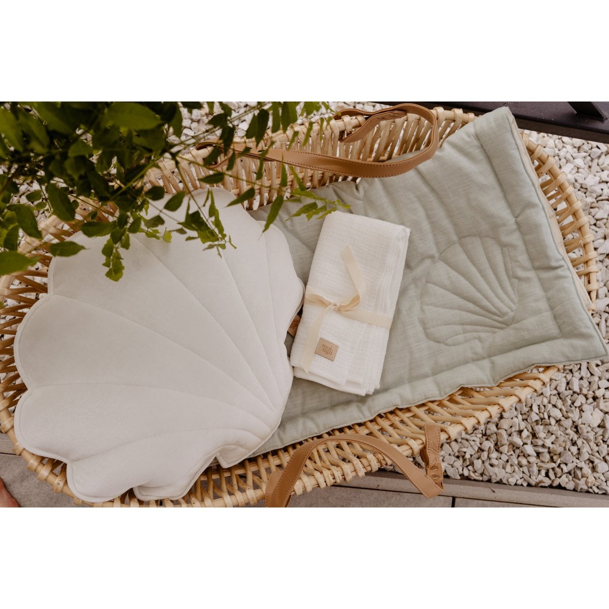 Soft Velvet Shell Cushion “White”