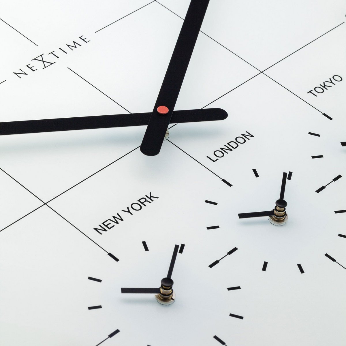 Wall Clock 43cm - Silent - Glass - "Big City"