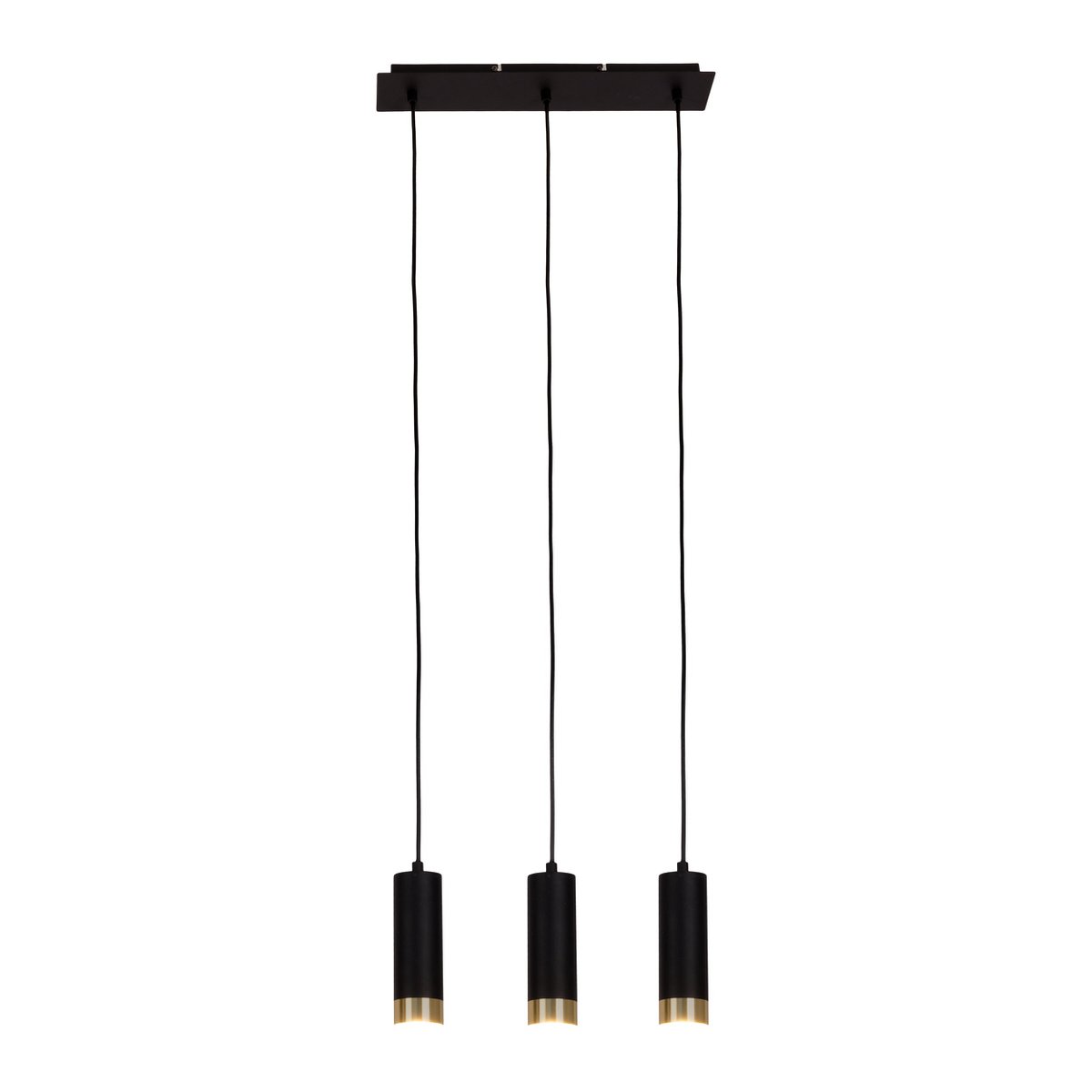 3-pack pendellampa "FRIDU" i matt svart metall, med GU10-socklar, 48 cm lång