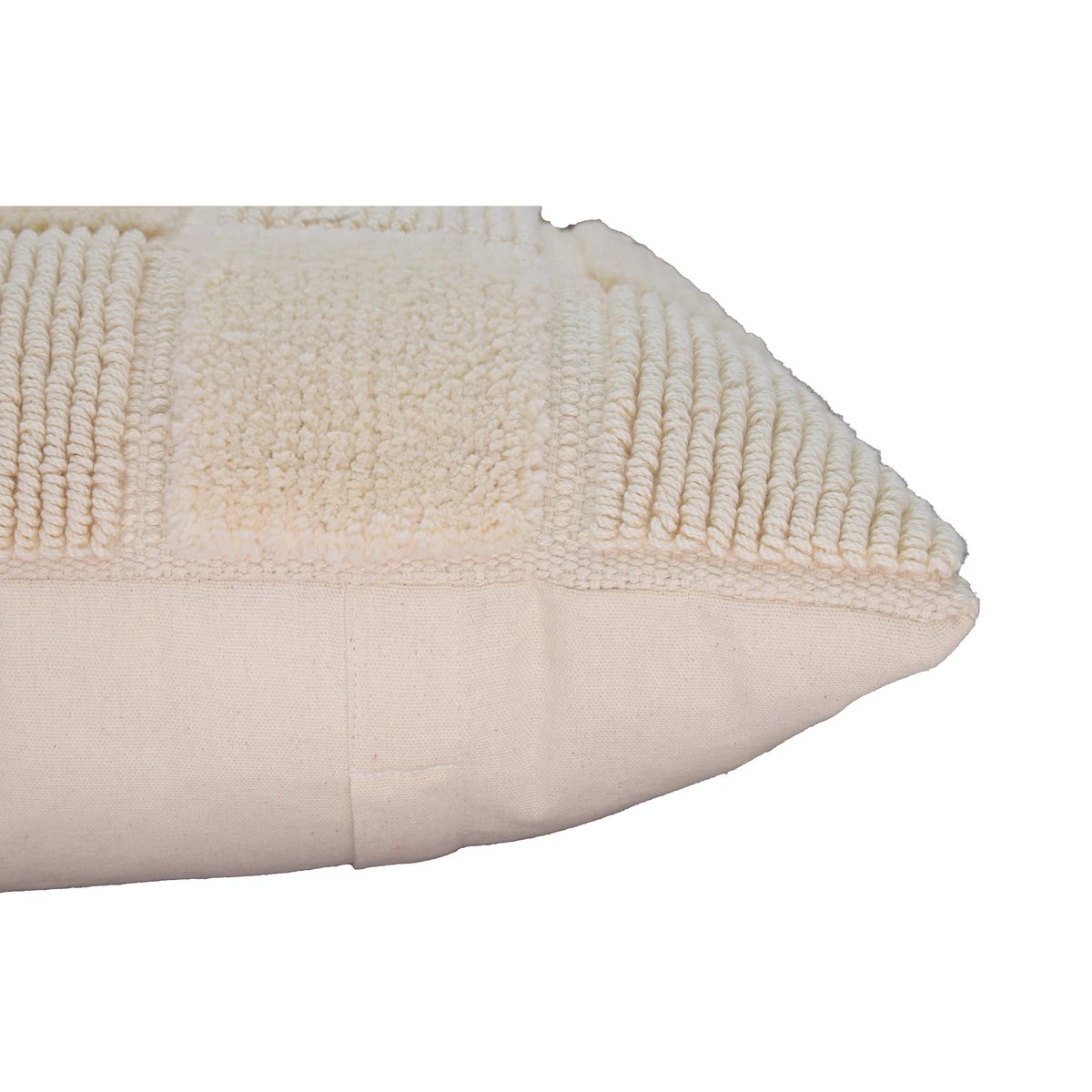 Cushion Cover – Beige Block Pattern – 45 × 45 cm | Urbane Hide