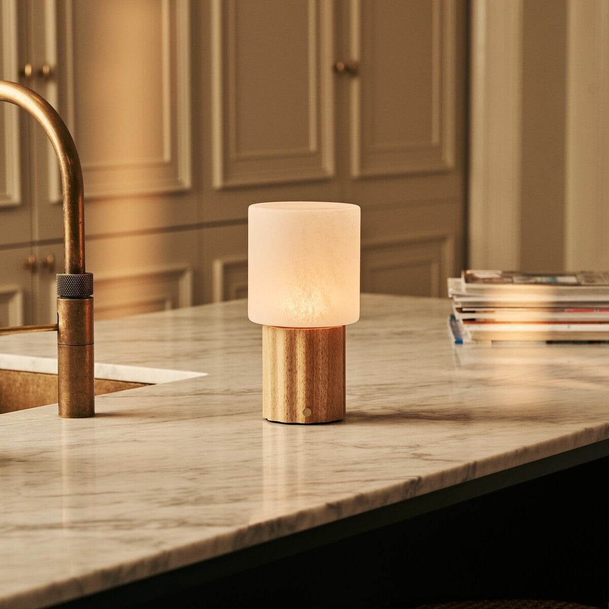 Frank Light Brown Rechargeable Table Lamp